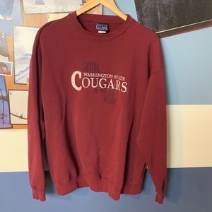 SOLD WSU cougars embroidered crewneck